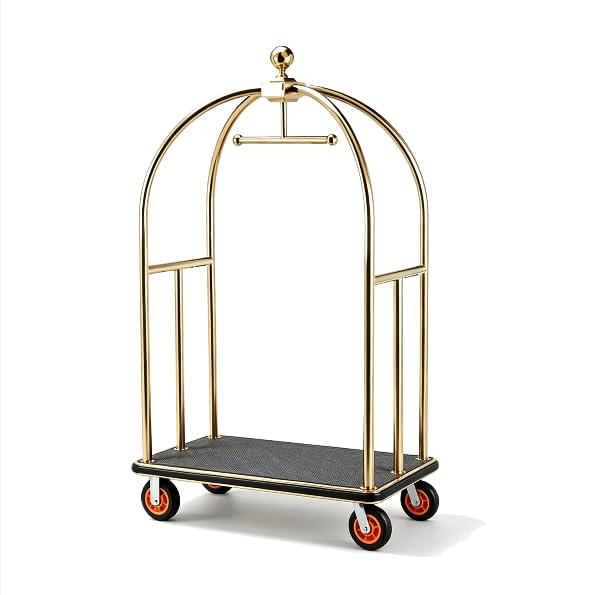 Luggage Cart with Garment Rail, 1300LB Capacity R62782