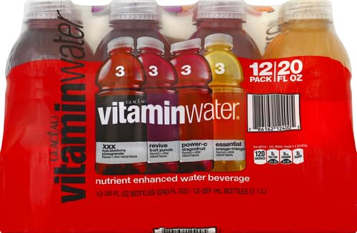 Flavored Water 4 Flavor Variety Pack 20 Fl Oz Bottles Pack of 12 W526