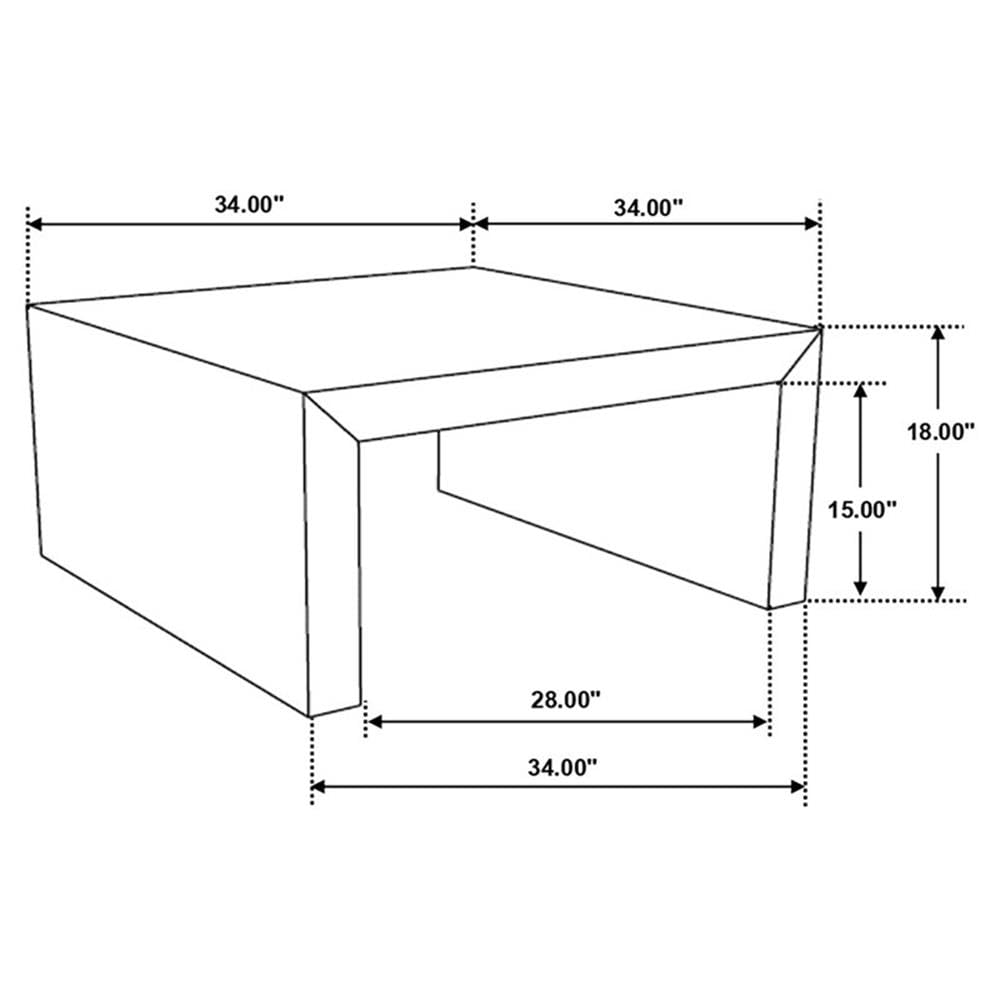 Square Solid Wood Coffee Table H927