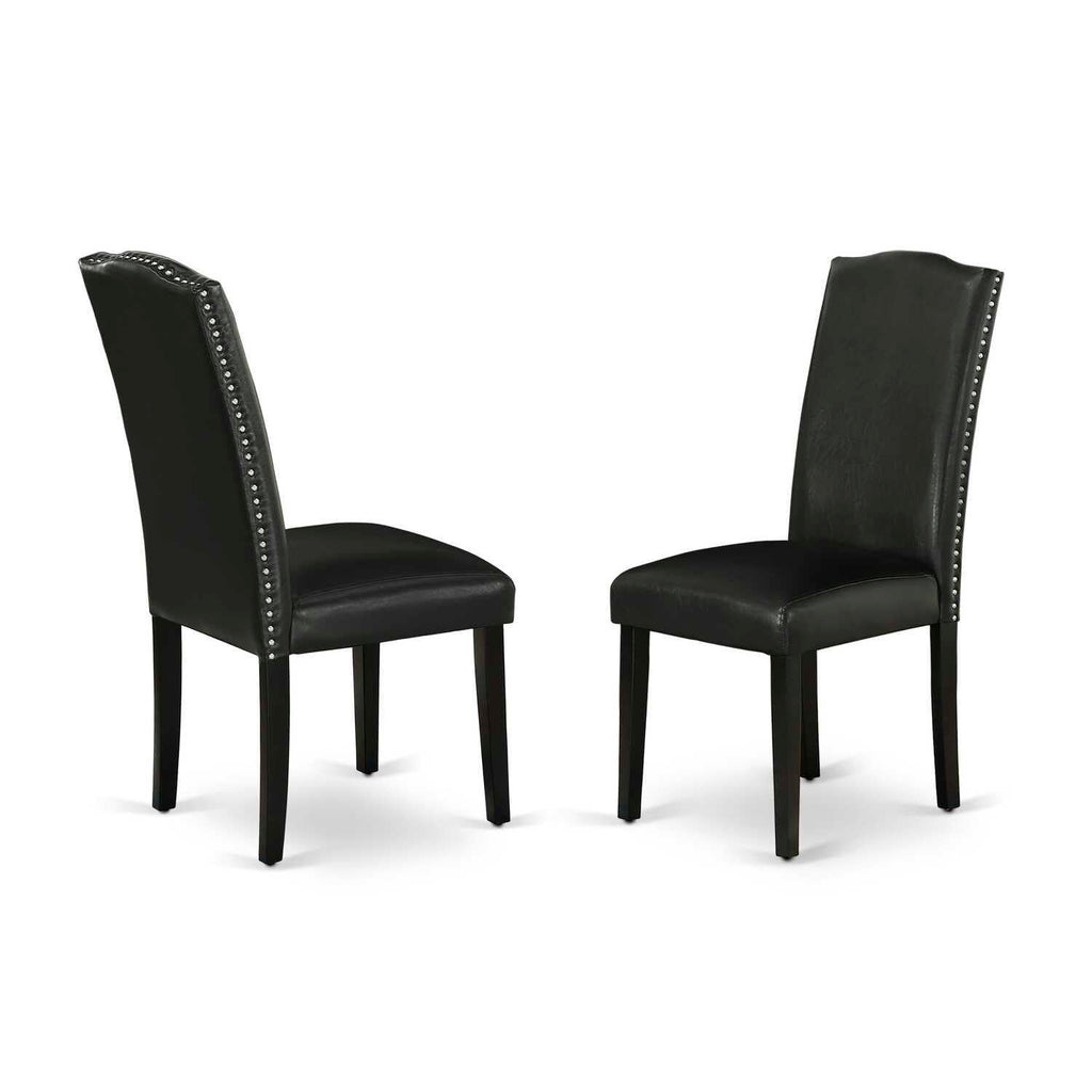 Black Faux Leather Dining Chairs Set of 2 R333713