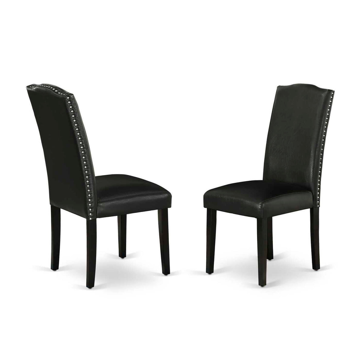 Black Faux Leather Dining Chairs Set of 2 R333713