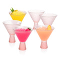 Pink & Clear 9oz Set of 6 Martini Glasses E73621