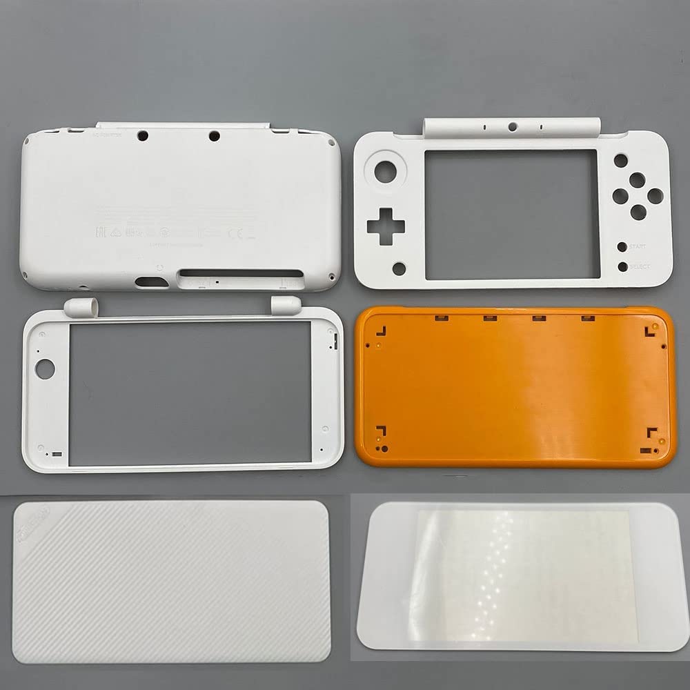White & Yellow Housing Case Cover Replacement Parts for 2DS XL Game Console H2415