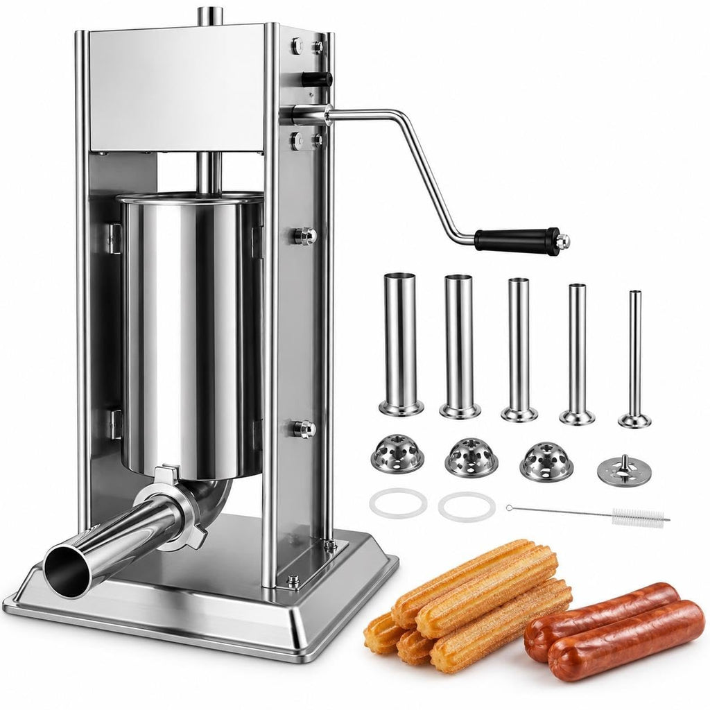 Manual Churro Maker & Sausage Filler, Stainless Steel E635