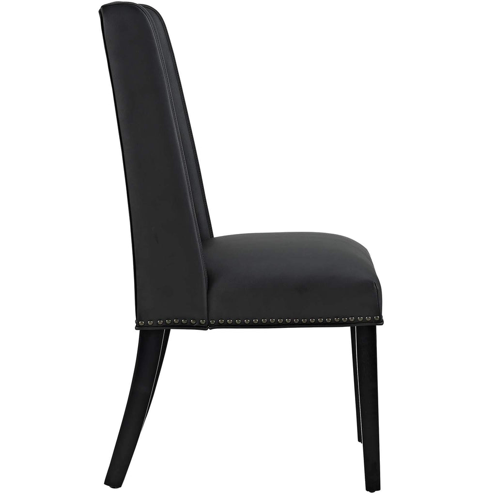 Black Faux Leather Upholstered Dining Chairs H757