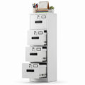 4 Drawer White Metal File Cabinet M8959