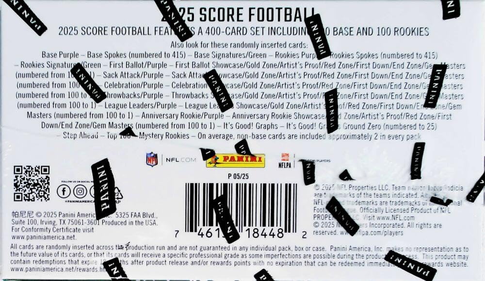 2025 Score NFL Football Retail Box 24 Packs I754104