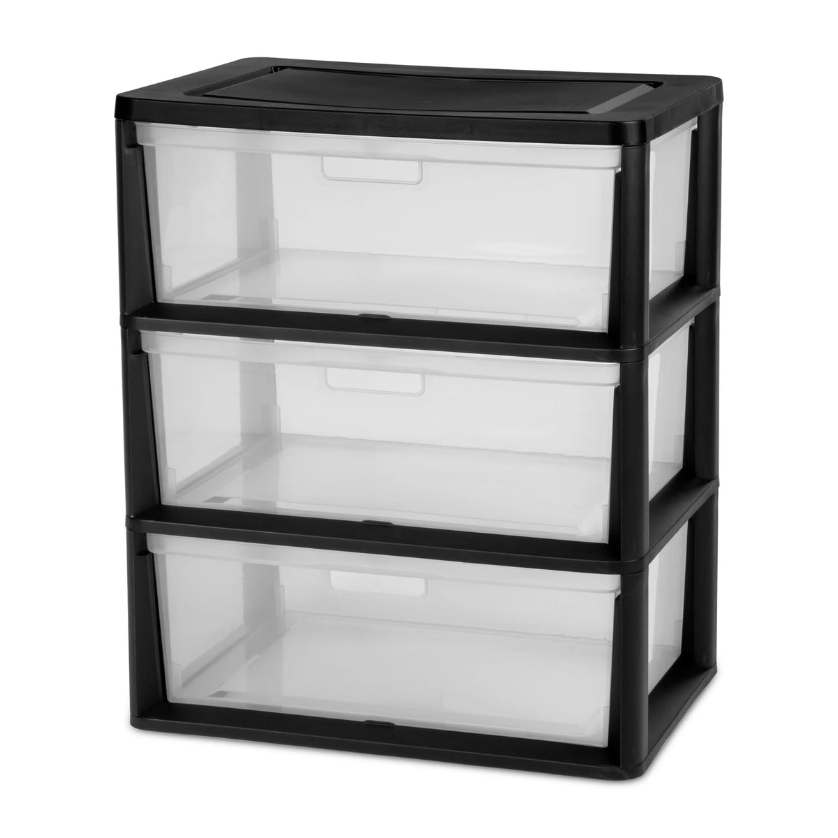 3 Drawer Clear Plastic Storage Cart X6547