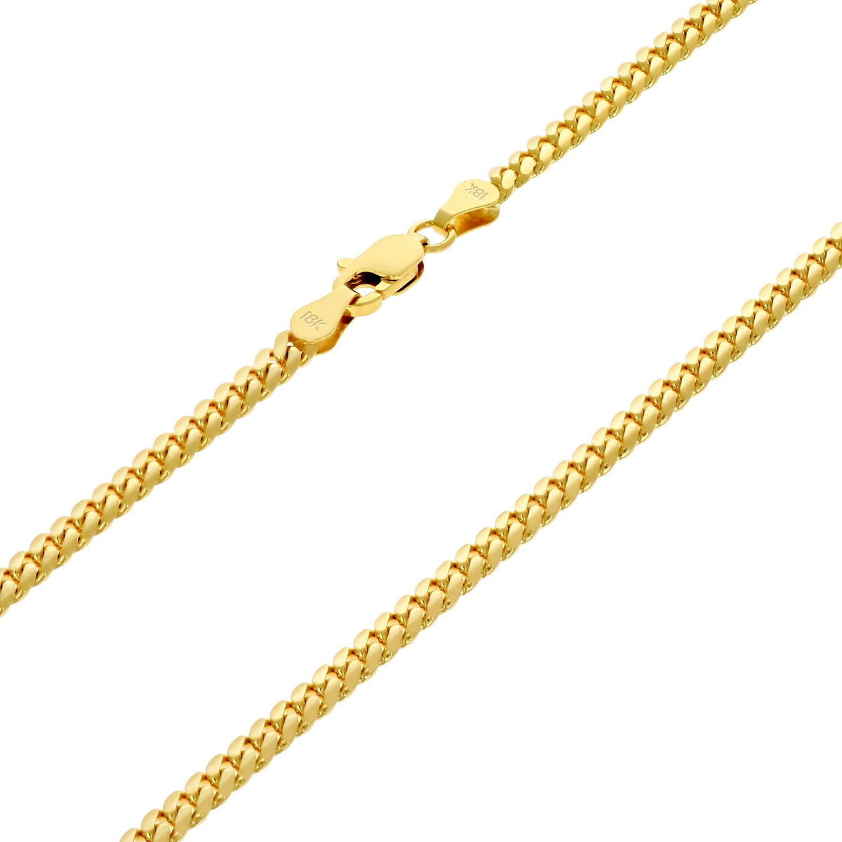 18k Yellow Gold Cuban Link Chain Necklace G7598