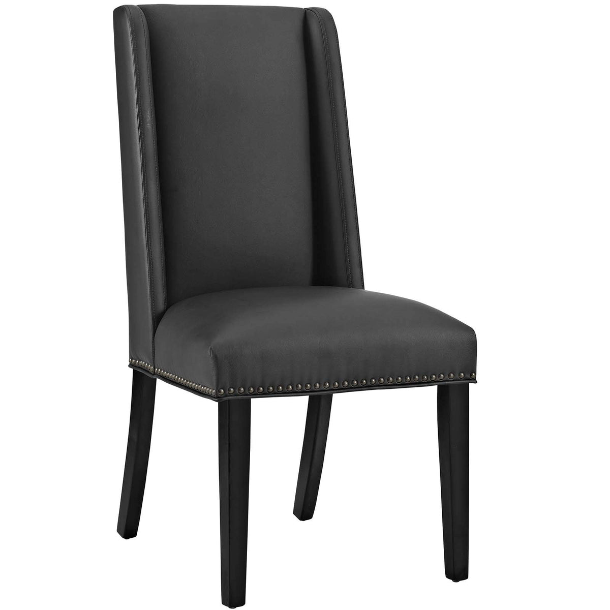 Black Faux Leather Upholstered Dining Chairs H757