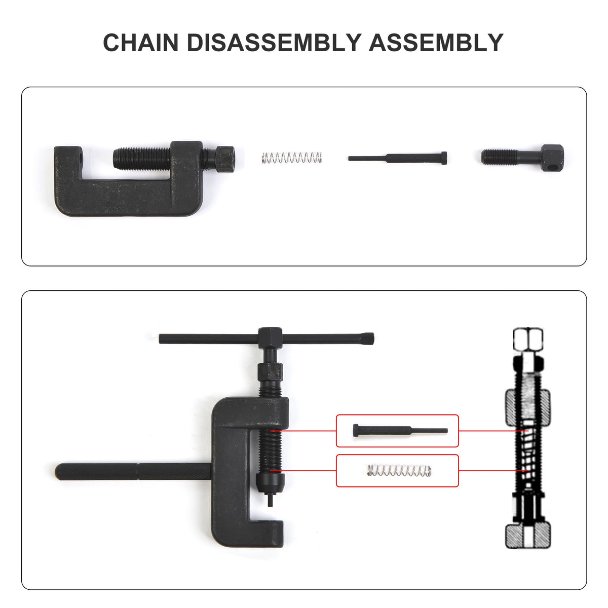 21 PCS Rivet and Roller Chain Link Removal Tool Kit R363