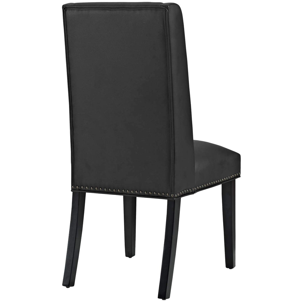 Black Faux Leather Upholstered Dining Chairs H757