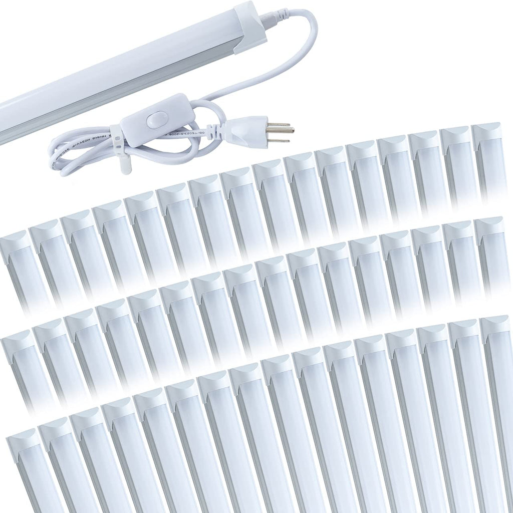 48 Pack 2FT 10W 6000K Linkable LED Shop Light with On/Off Switch G53845
