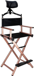 31" Tall Folding Directors Chair with Head Rest J371