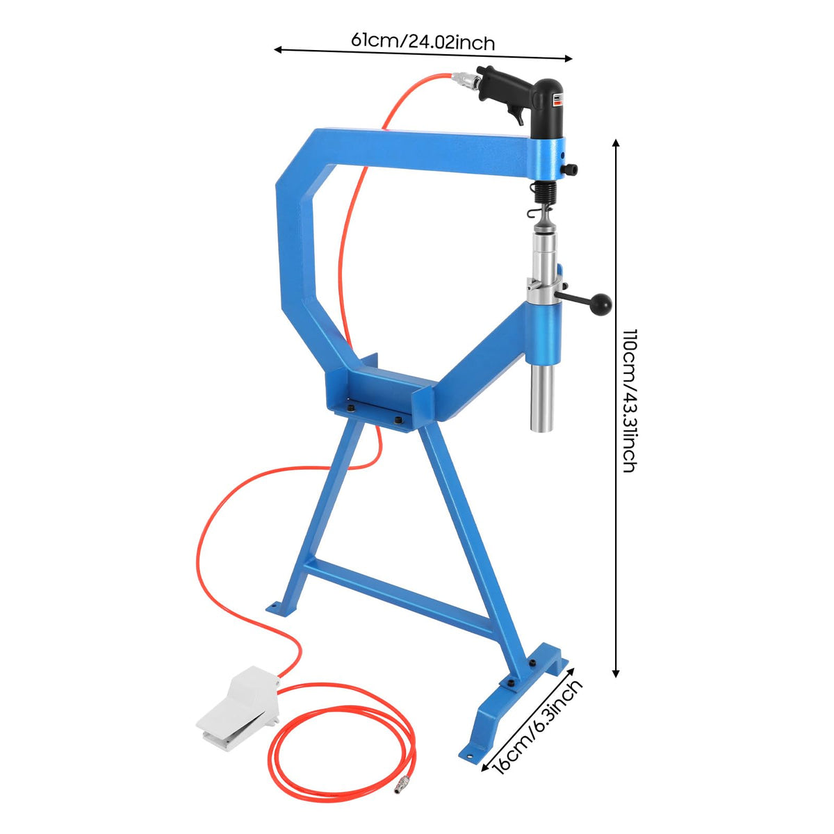 4" Pneumatic Planishing Hammer with Anvil & Cast-Iron Stand M728055