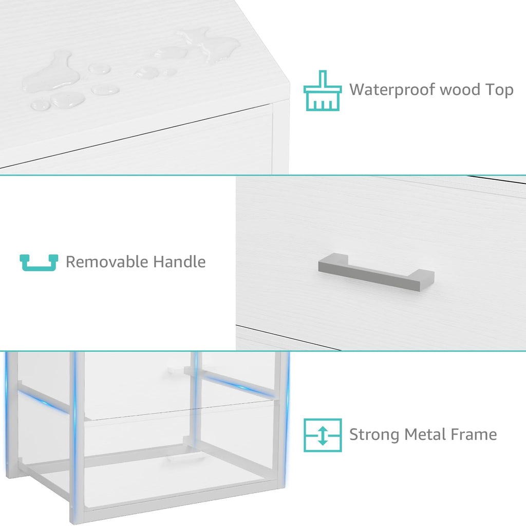 White 3 Drawer Dresser W897755