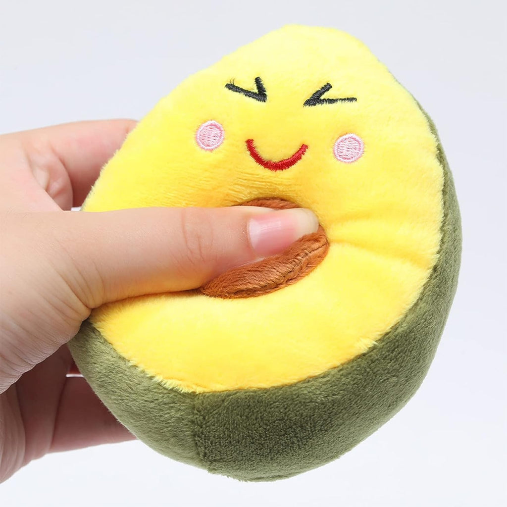 Yellow Soft Plush Avocado Dog Chew Toy I582