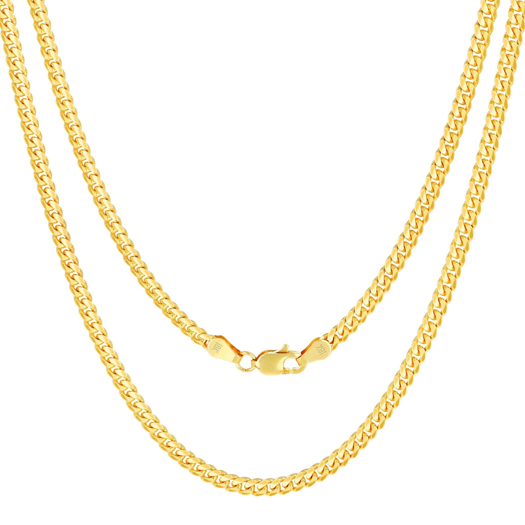 18k Yellow Gold Cuban Link Chain Necklace G7598