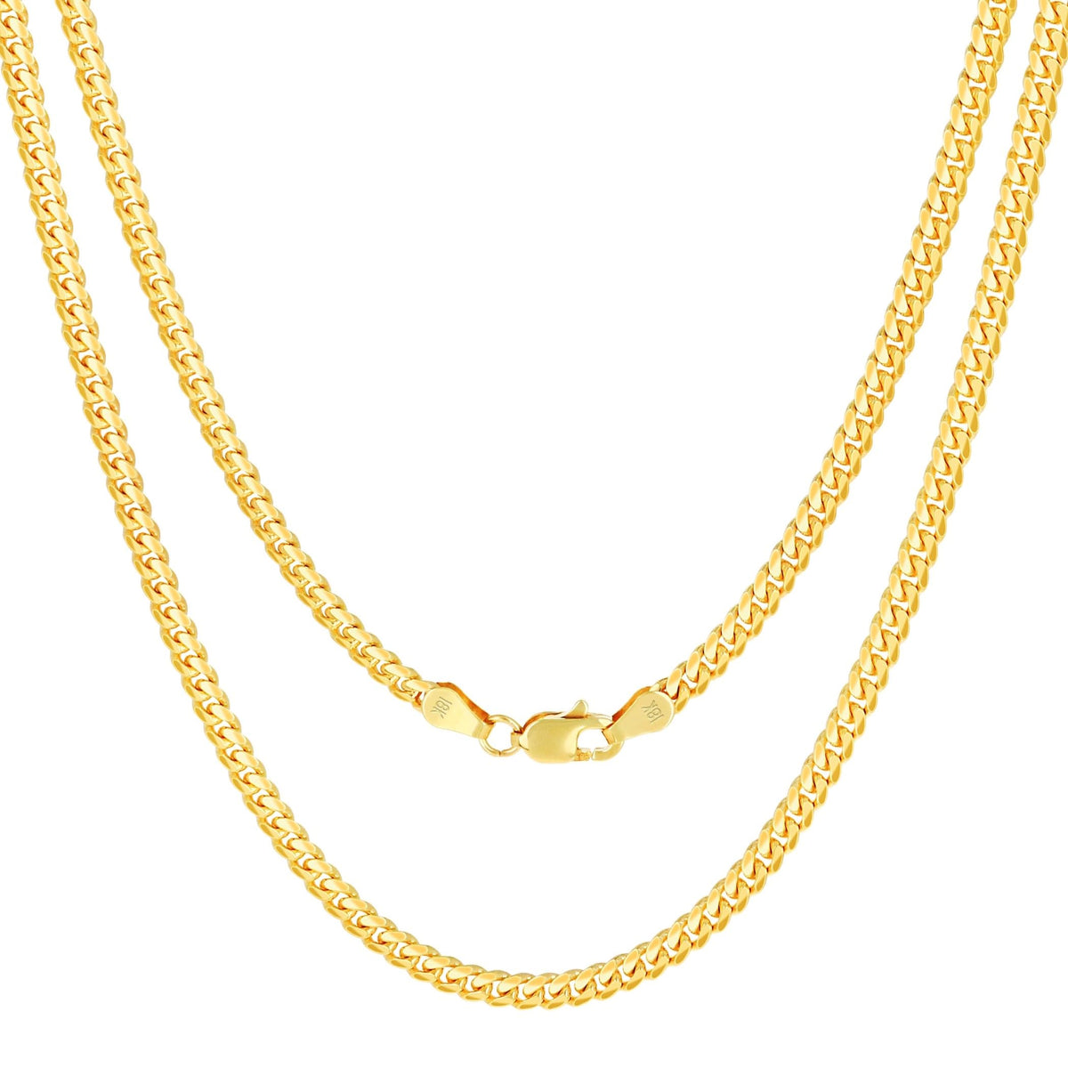 18k Yellow Gold Cuban Link Chain Necklace G7598
