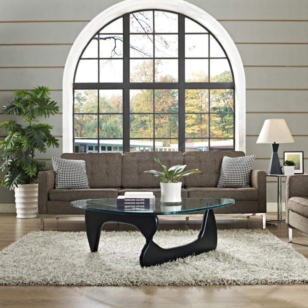 Mid Century Modern Coffee Table Ash Wood Black F831