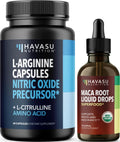 Organic Maca Root Liquid Drops & L Arginine L Citrulline Supplement I650961