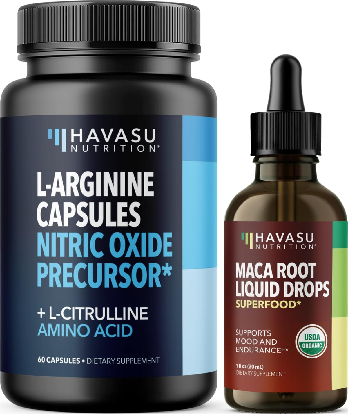 Organic Maca Root Liquid Drops & L Arginine L Citrulline Supplement I650961