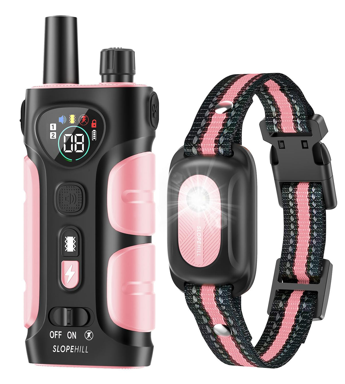 Pink Dog Training Collar with Remote H9166