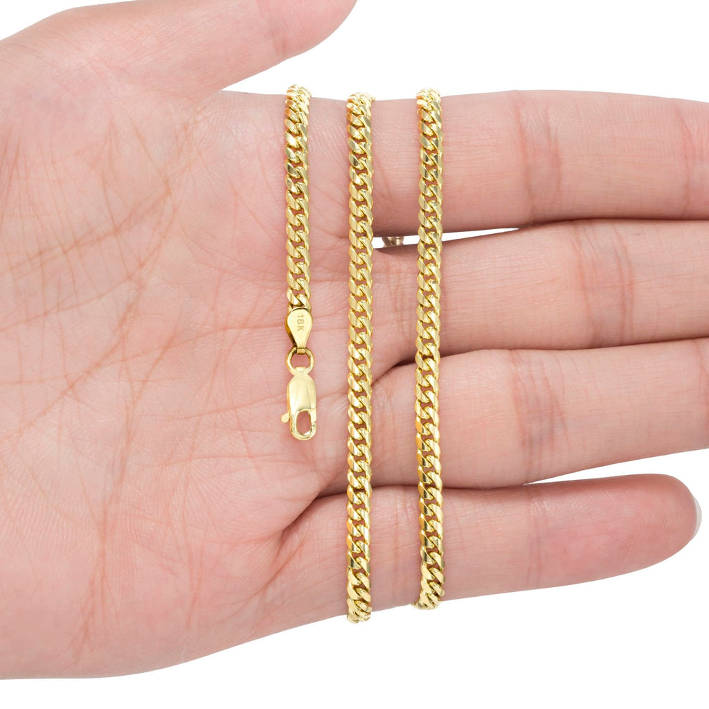 18k Yellow Gold Cuban Link Chain Necklace G7598
