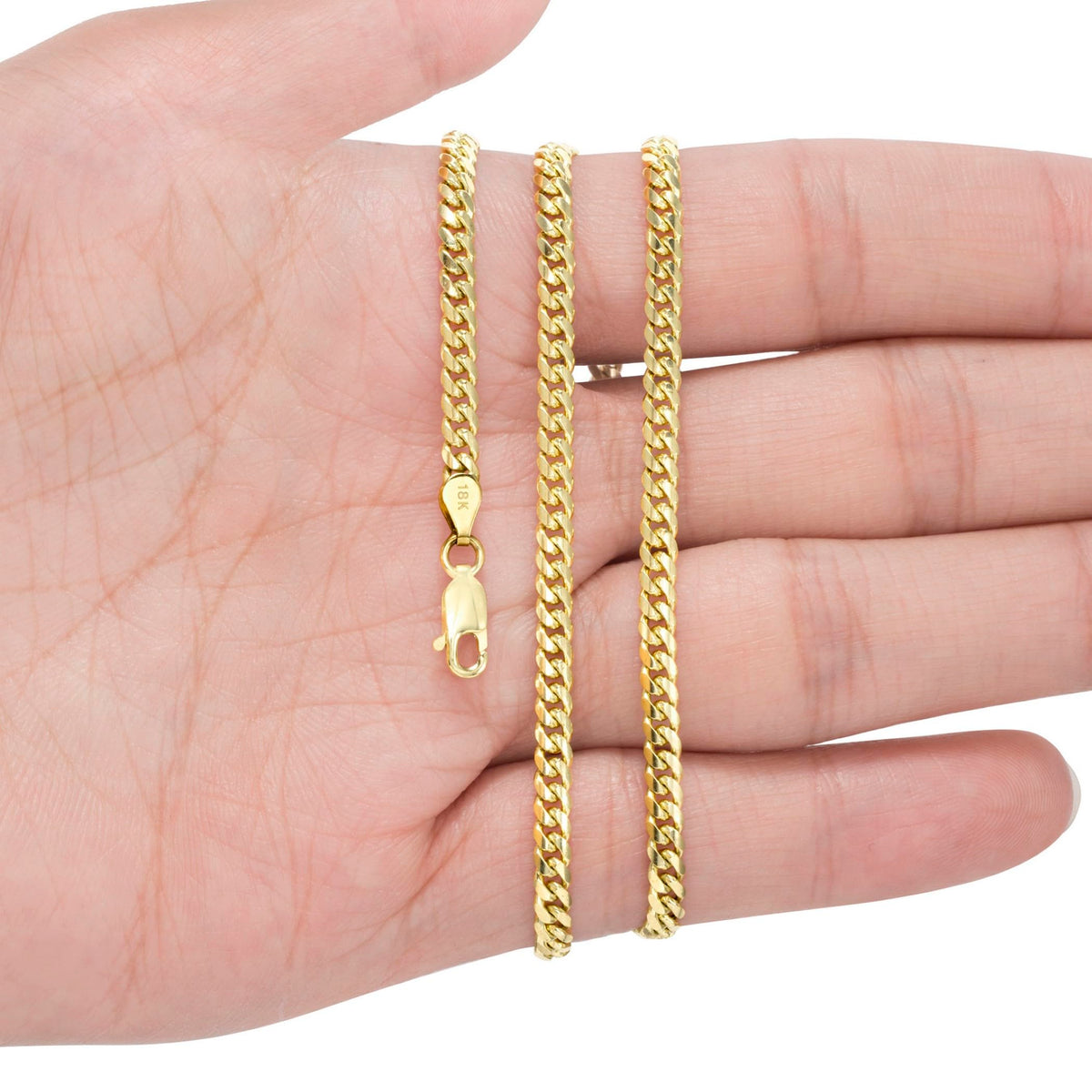 18k Yellow Gold Cuban Link Chain Necklace G7598