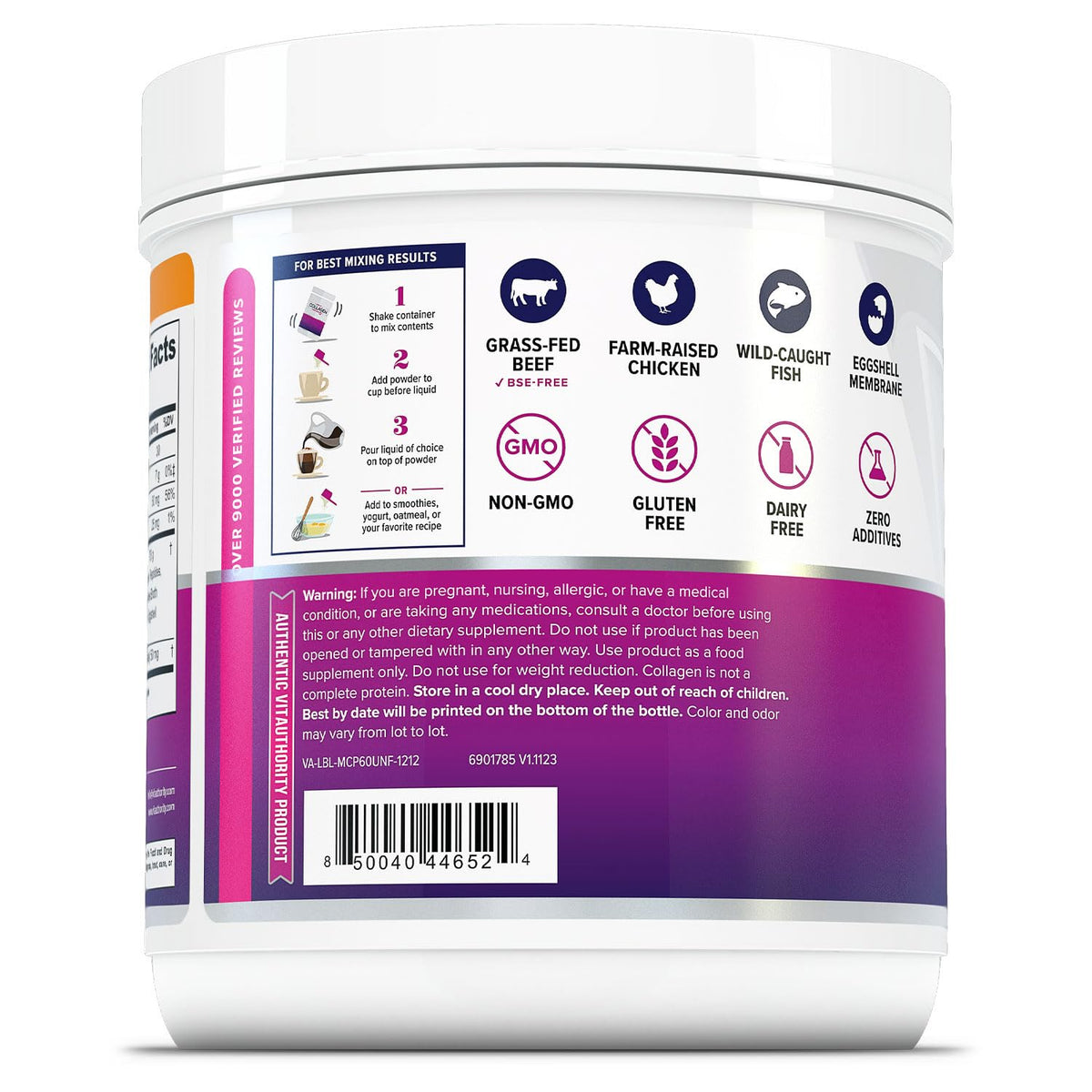Unflavored Hydrolyzed Multi Collagen Peptides Powder 60 Servings I343688