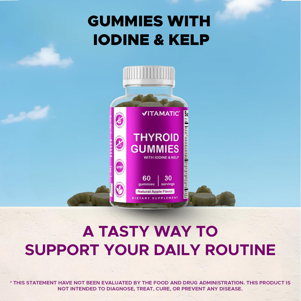 Thyroid Gummies with Iodine & Kelp, 60 Gummies R3400