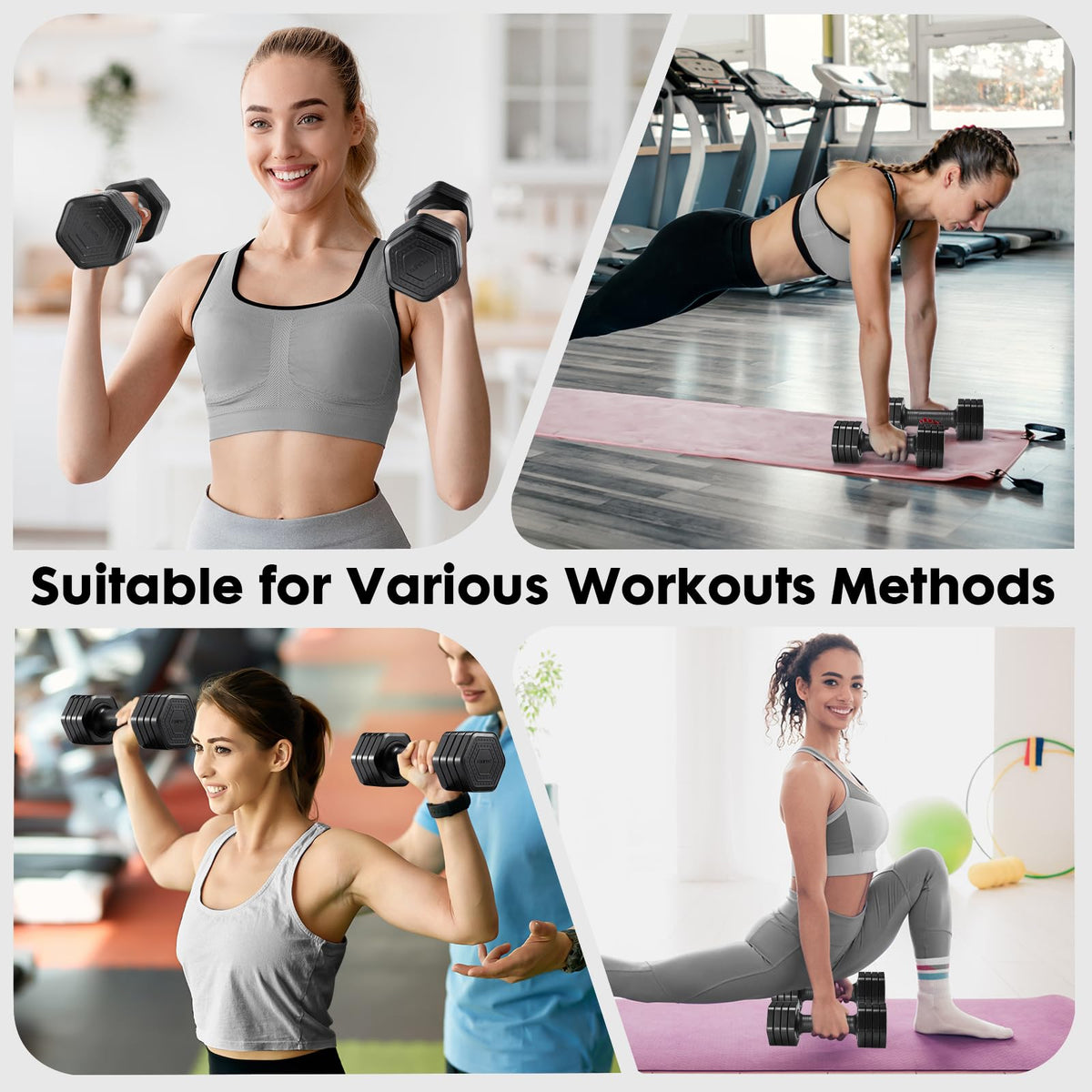 Adjustable Dumbbell Set 2lb 3lb 4lb 5lb S9835
