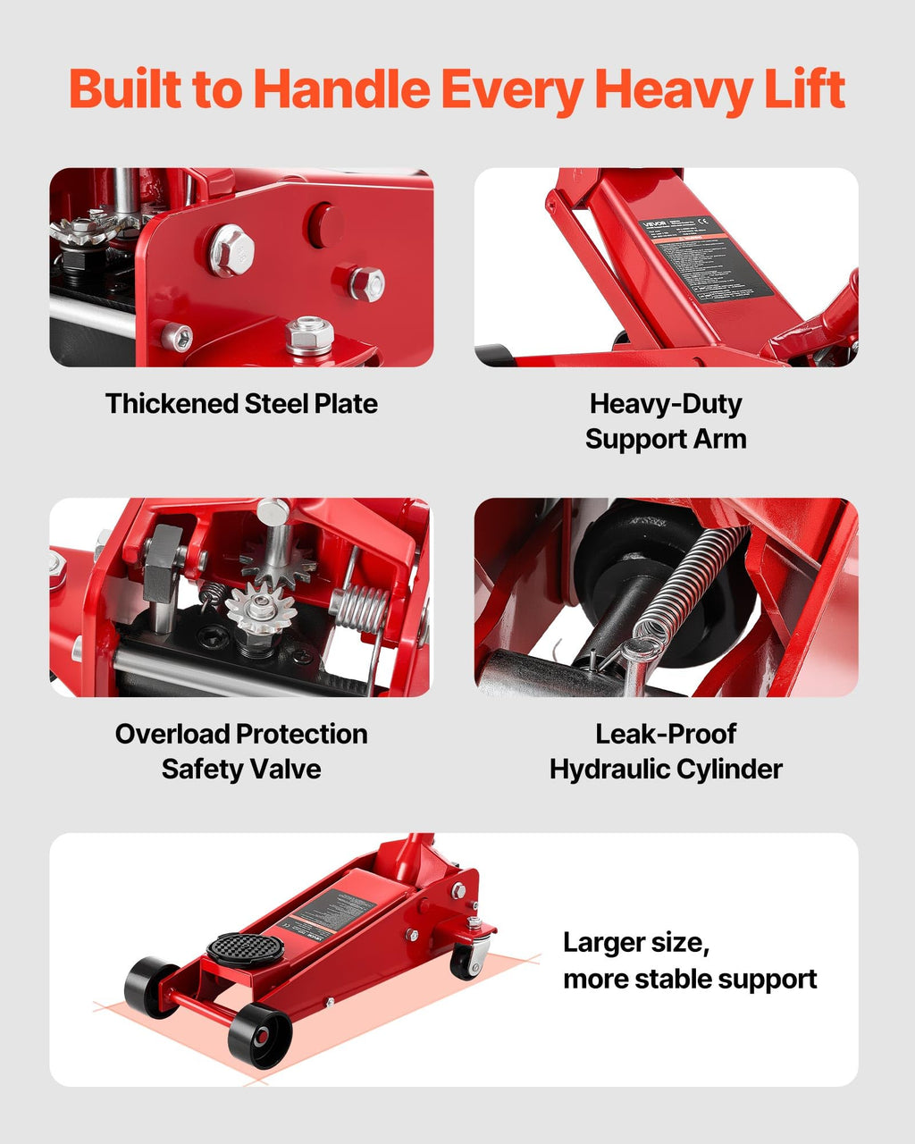 3 Ton Low Profile Steel Hydraulic Floor Jack S35131