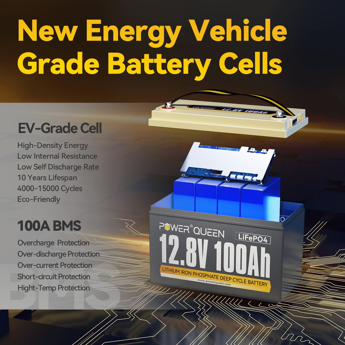 12V 100Ah Group 31 LiFePO4 Battery W63754