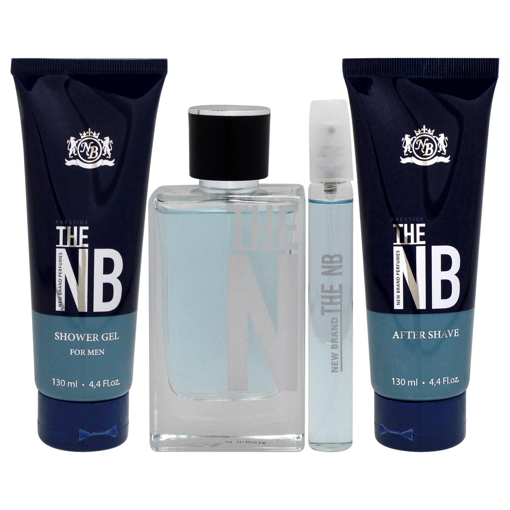 4 Pieces Eau de Toilette Spray Shower Gel After Shave Balm Gift Set W5184