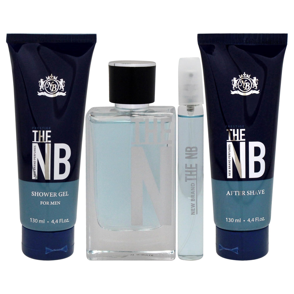 4 Pieces Eau de Toilette Spray Shower Gel After Shave Balm Gift Set W5184