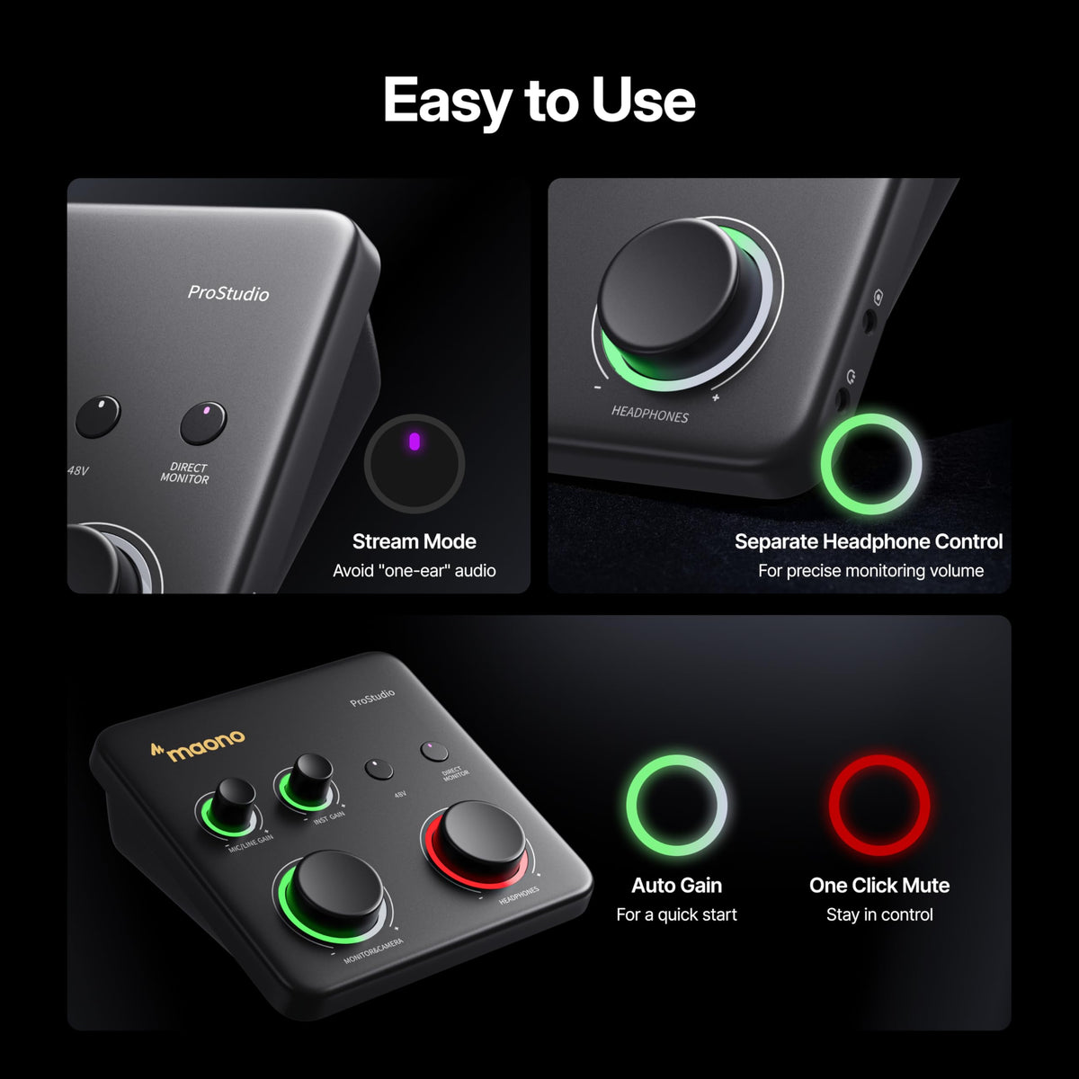 USB Audio Interface with 70dB Gain V7124