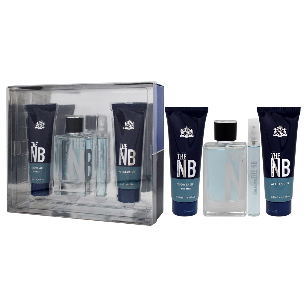 4 Pieces Eau de Toilette Spray Shower Gel After Shave Balm Gift Set W5184