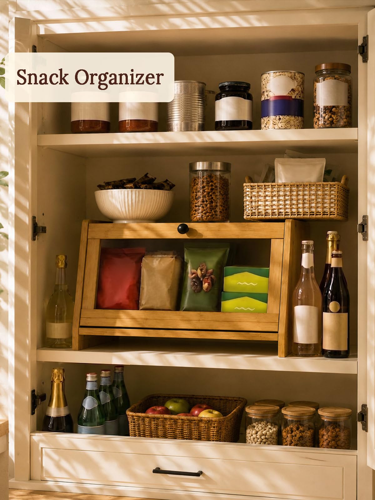 Bread Box with Top Shelf, 1 Tier Z136