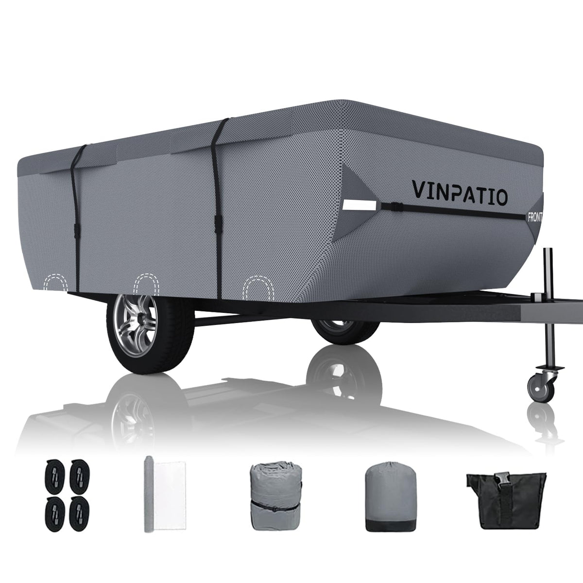 Waterproof Anti-UV Pop Up Camper Cover Fits 14'-16' Trailers W53012