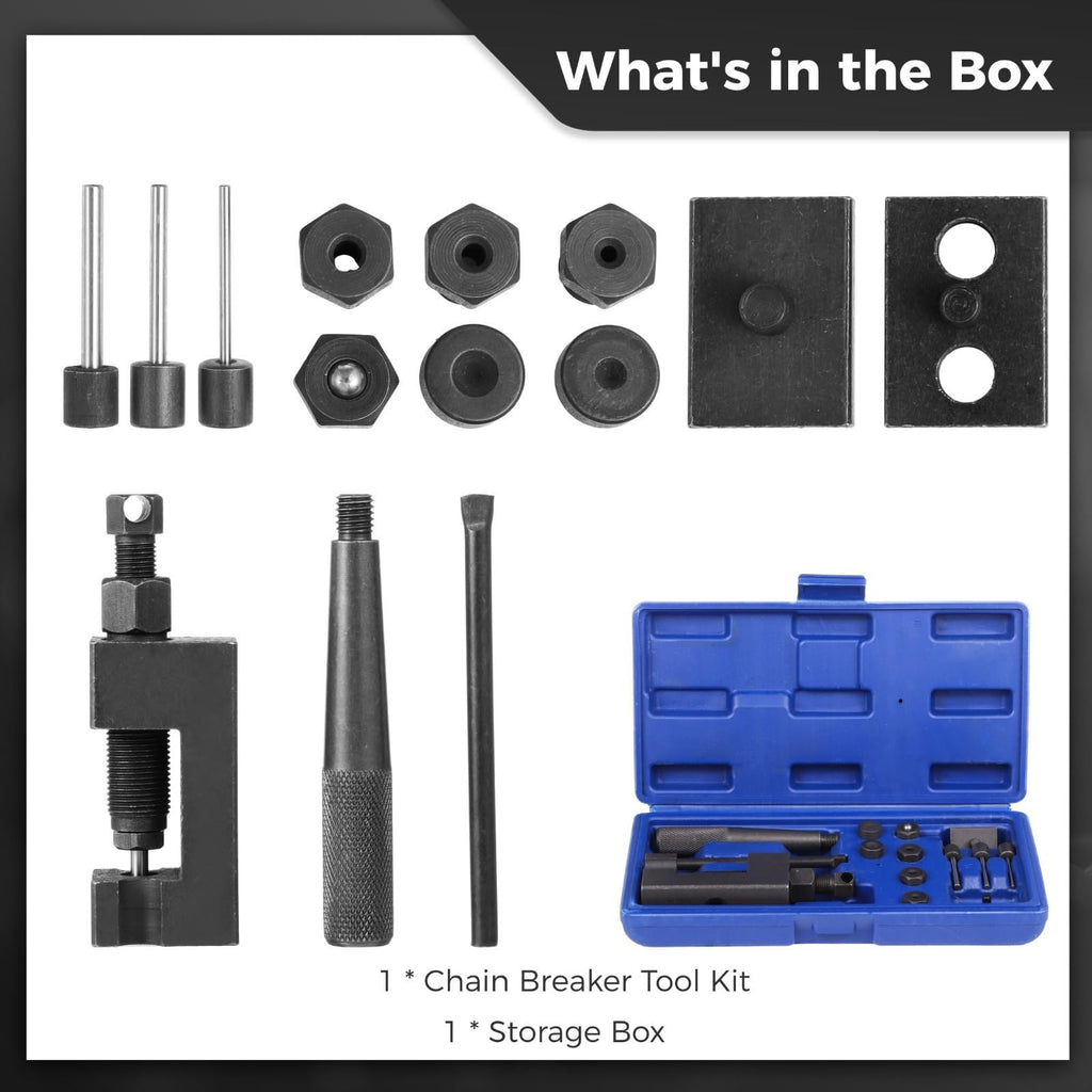 15 Pcs Motorcycle Chain Breaker Tool Set D59541