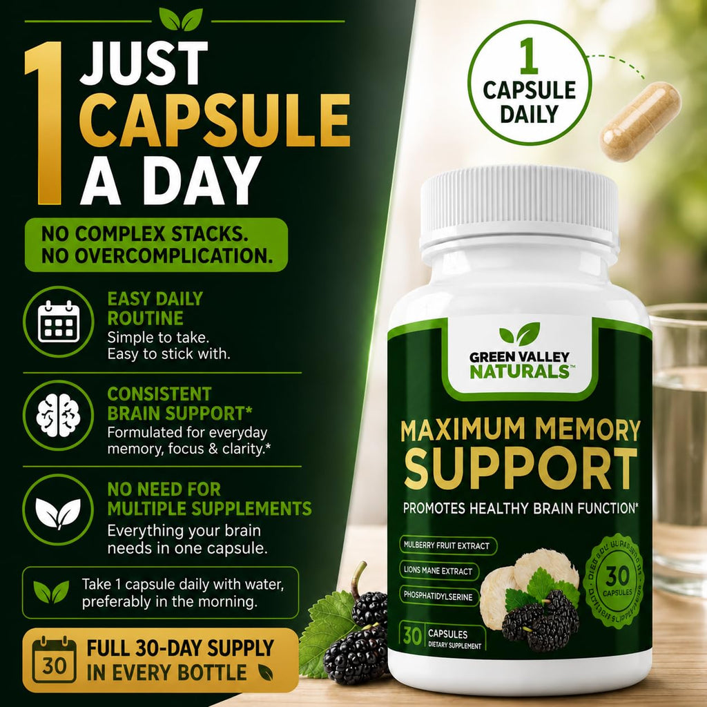 Lion's Mane Mulberry Phosphatidylserine 30 Capsules Y615944