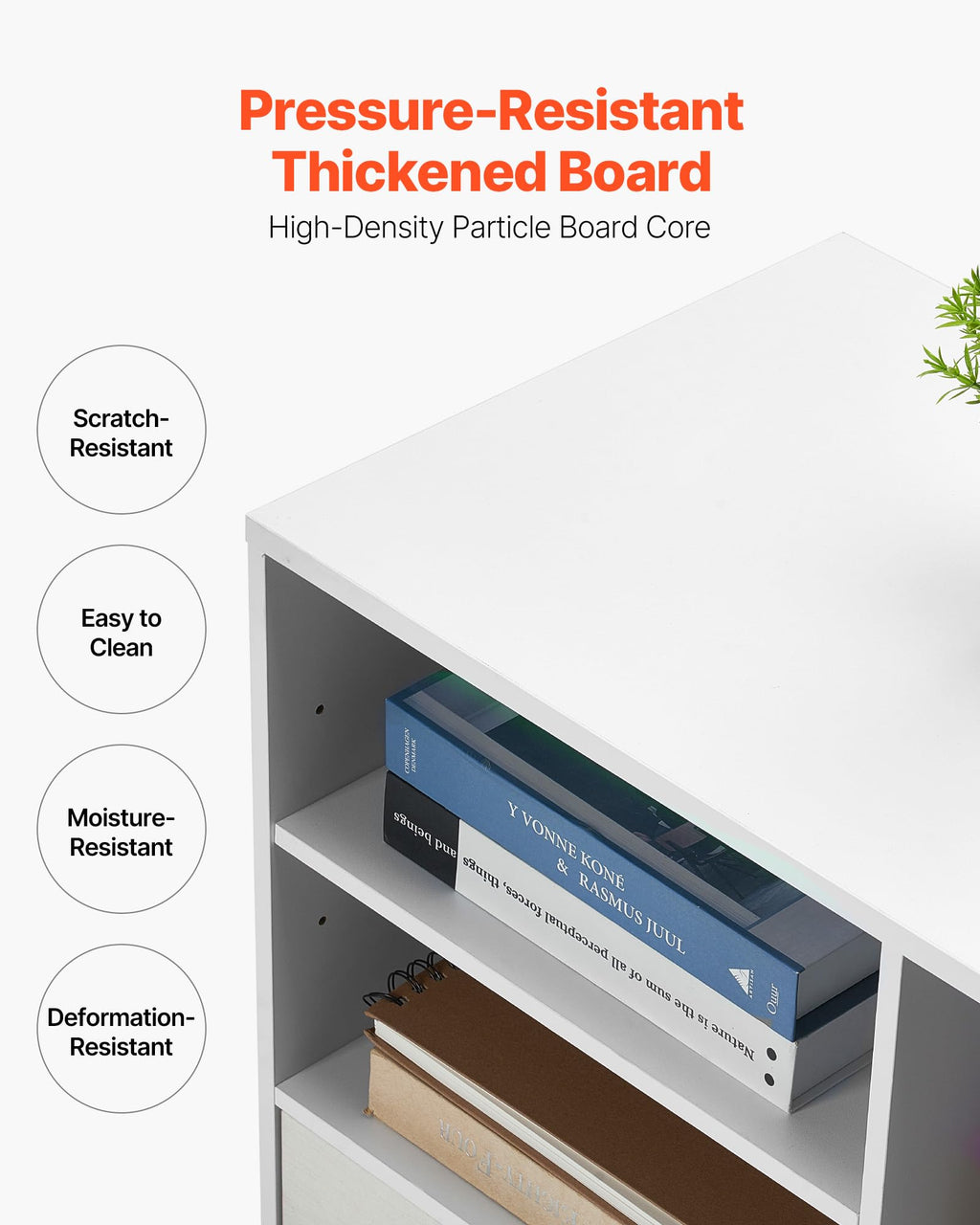 White 2 Drawer Wooden Lockable Mobile File Cabinet Z940
