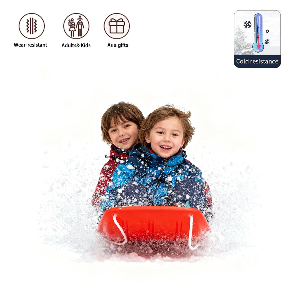 Cold Resistant Flexible Snow Sled with Pull Rope & Handles 35 Inch O36791