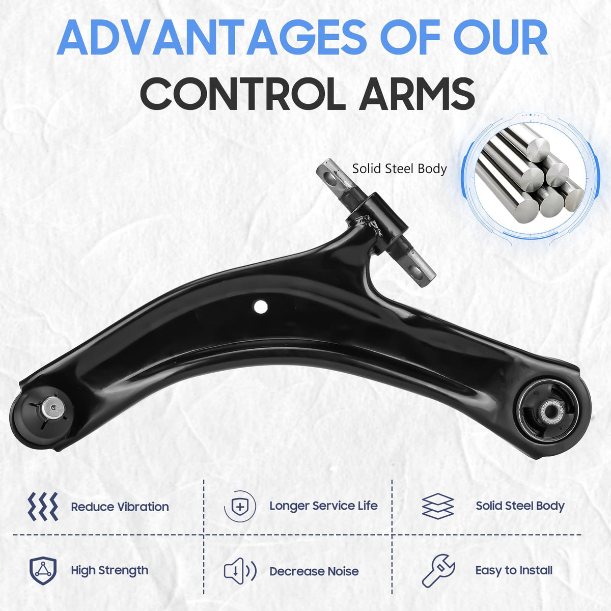Front Lower Control Arms with Ball Joints Suspension Kit 2pc S341