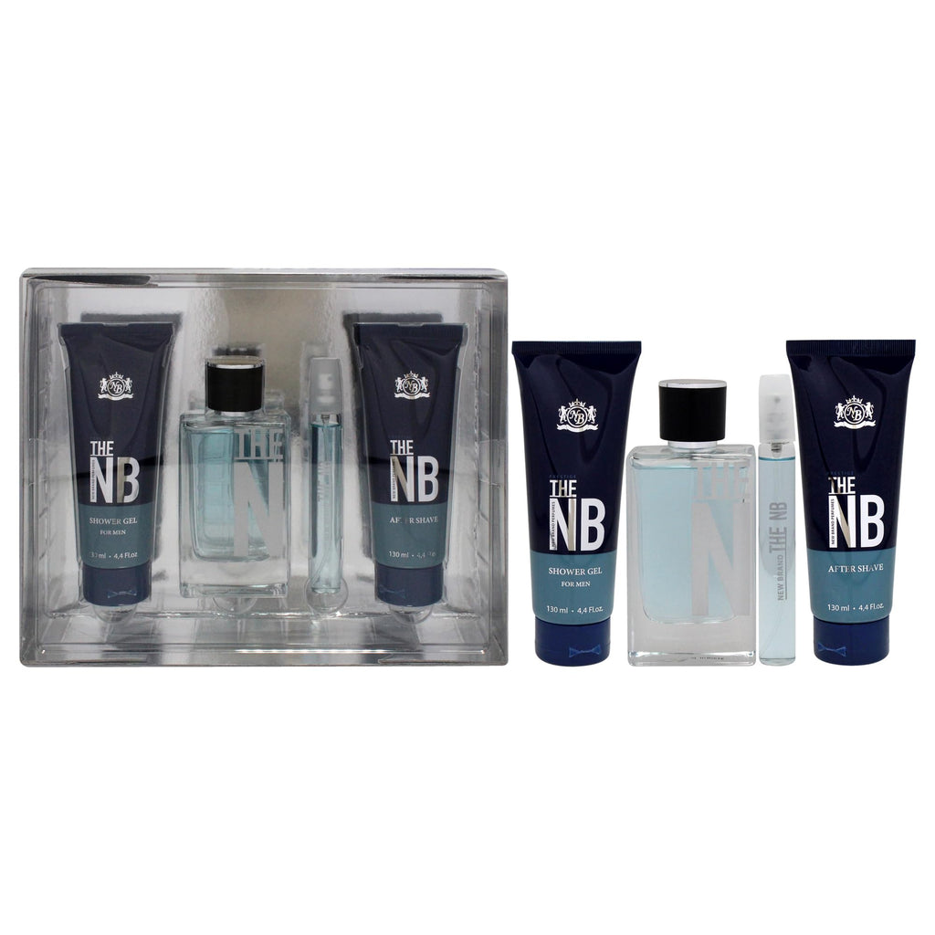 4 Pieces Eau de Toilette Spray Shower Gel After Shave Balm Gift Set W5184