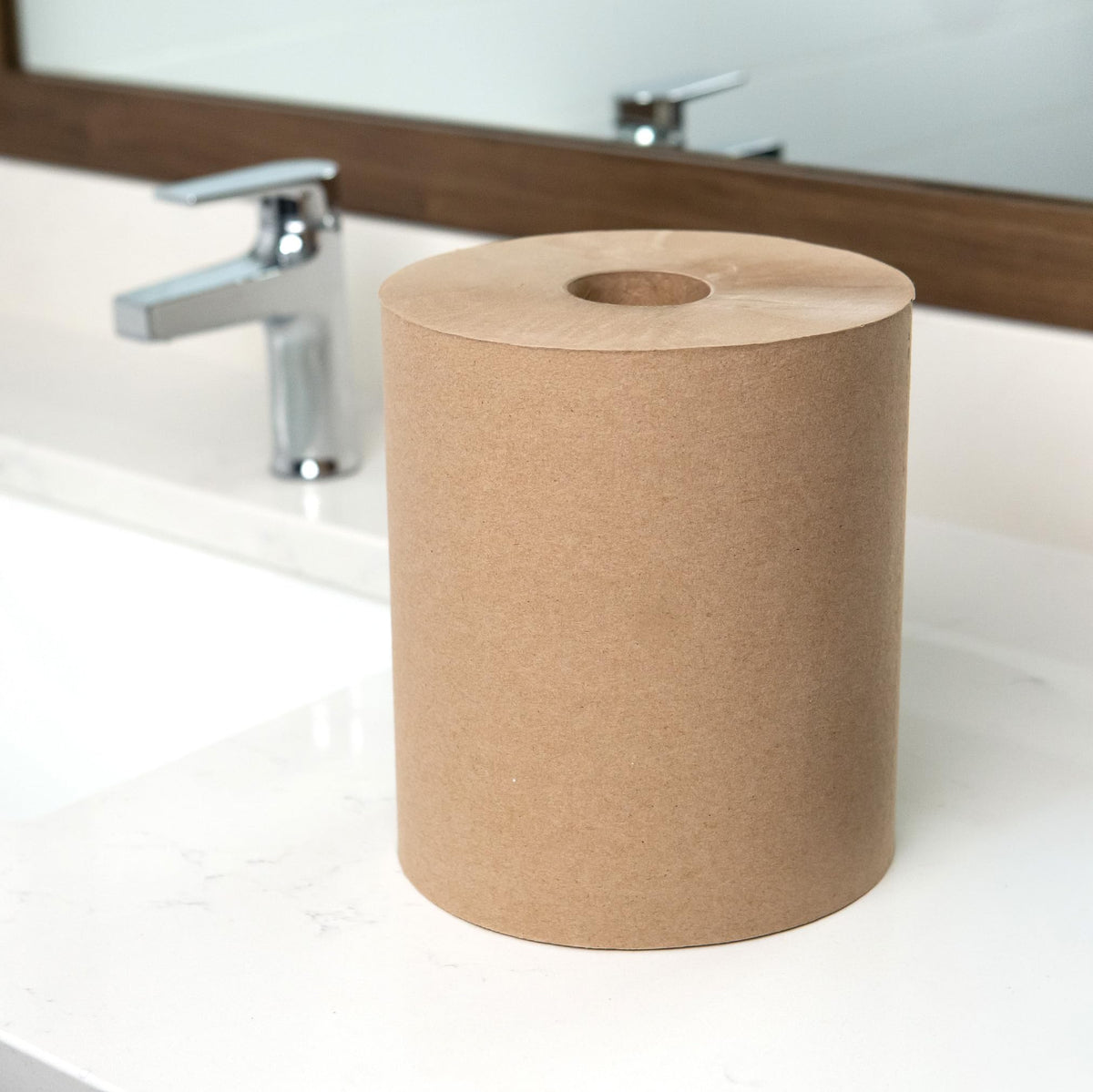 Natural Hardwound Paper Towels, 6 Rolls I31166