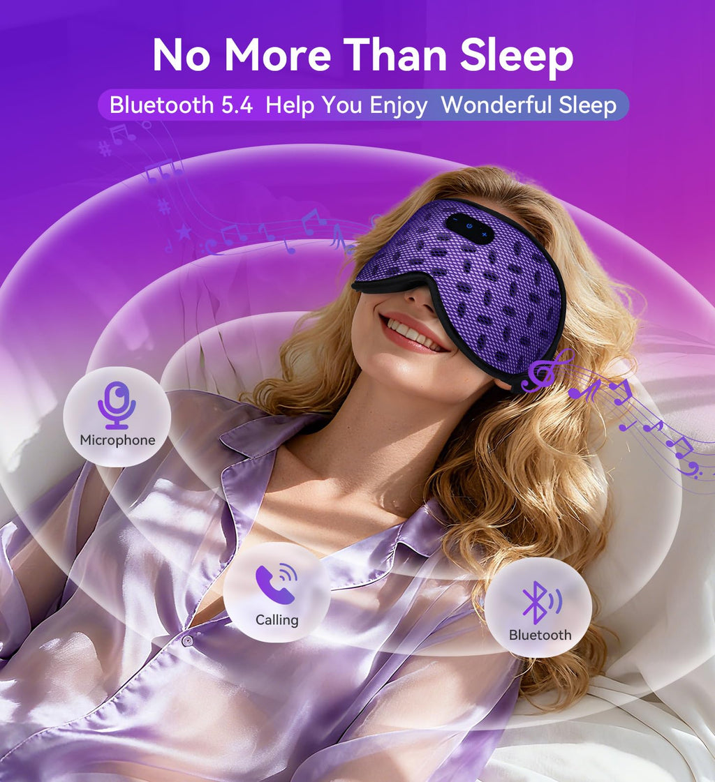 Bluetooth 3D Contoured Sleeping Eye Mask R16640