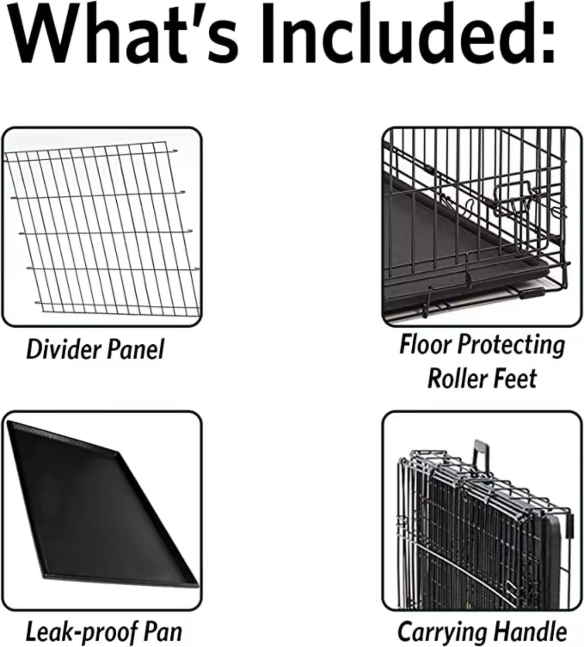 48 inch Portable Folding Dog Crate with Slide Out Tray D244718