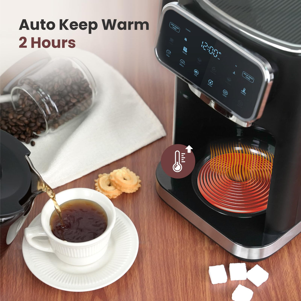 12-Cup Coffee Maker with Glass Carafe W356724
